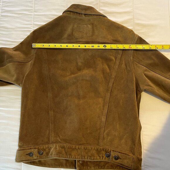 GAP Men's Suede Leather Trucker Jacket - Size Small - Picture 6 of 10